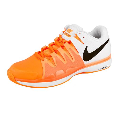 orange white and black nikes