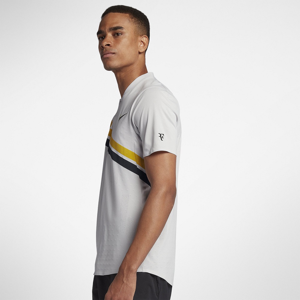 Nike Court Zonal Cooling RF Advantage Vast Grey Bright Citron Yellow White Saletennis
