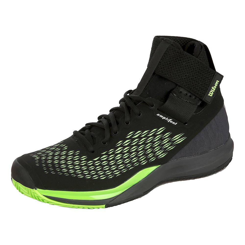 Кроссовки мужские Wilson Amplifeel 2.0 - Black/Ebony/Green Gecko -  Saletennis.com