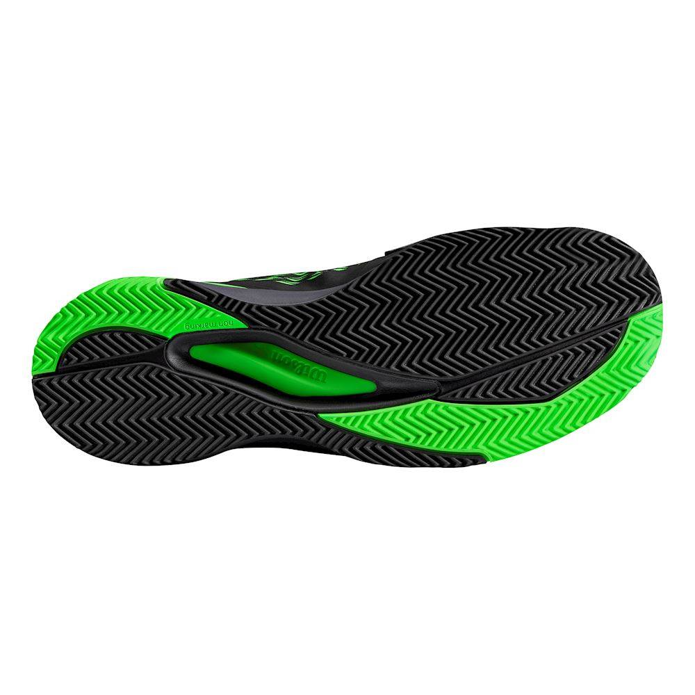 Кроссовки мужские Wilson Amplifeel 2.0 - Black/Ebony/Green Gecko -  Saletennis.com