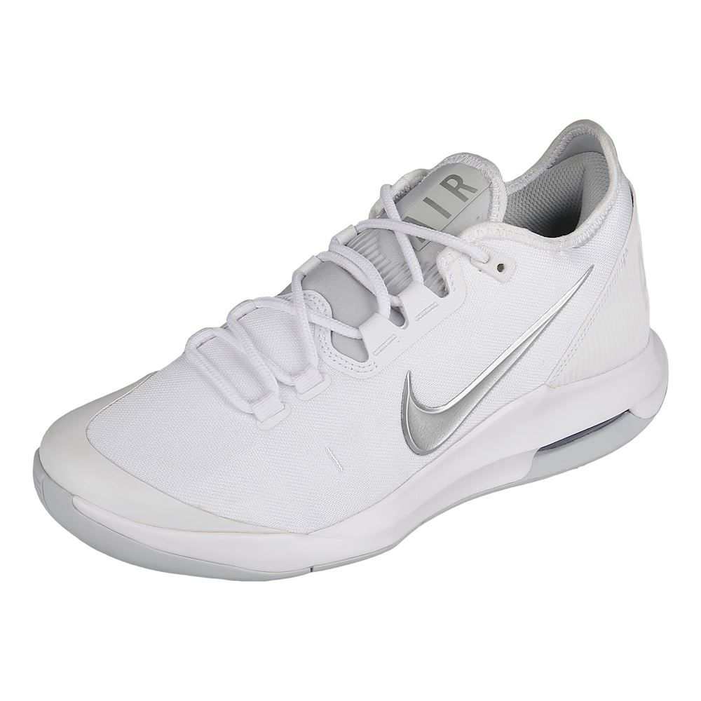 nike women's air max wildcard tennis shoes white and metallic silver