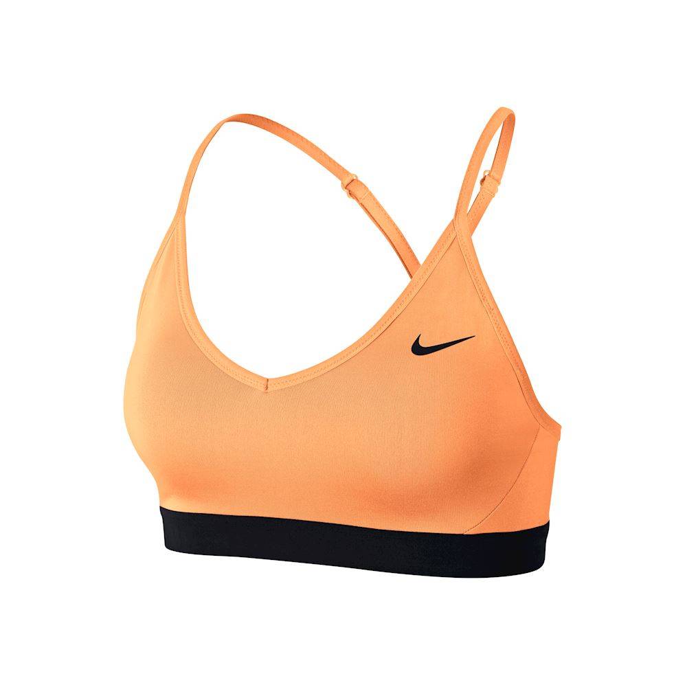 orange nike sports bra