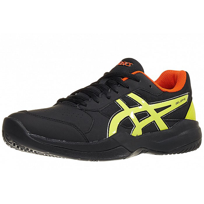 black and yellow asics