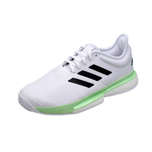 Кроссовки мужские Adidas Sole Court Boost Tennis Shoe -  White/Core/Black/Glow/Green - Saletennis.com