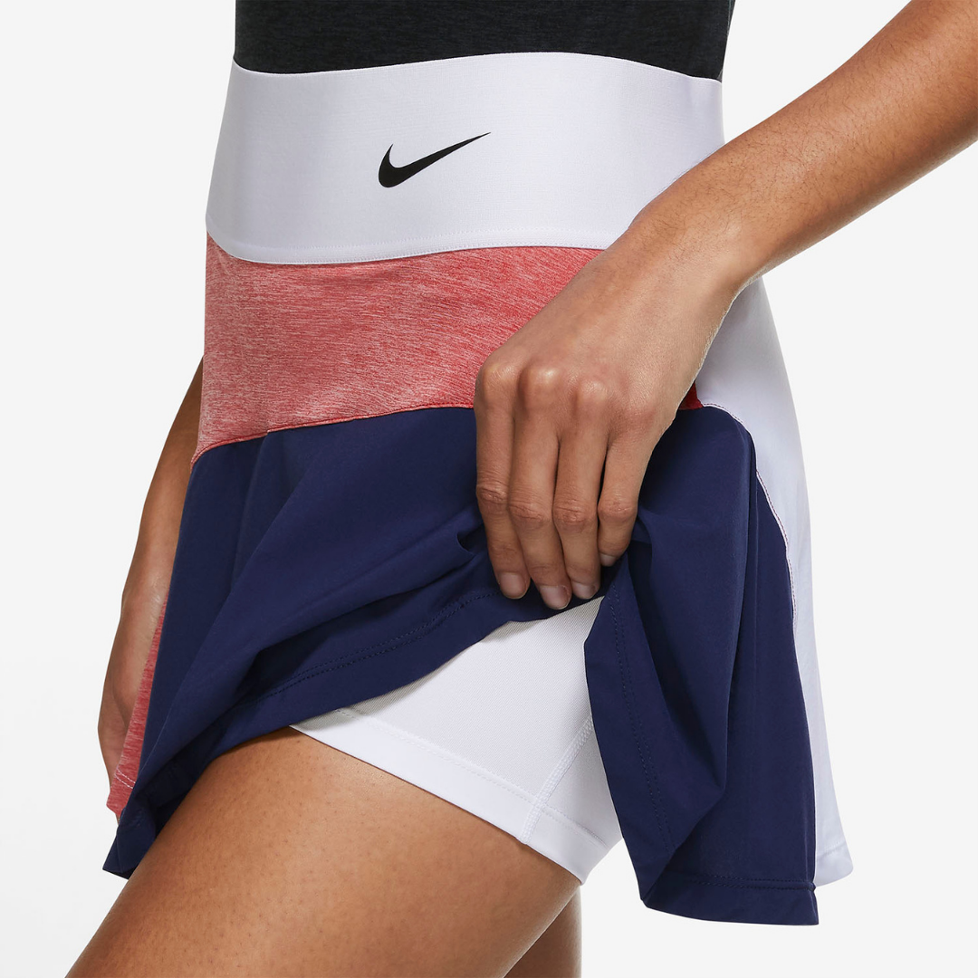 Юбка женская Nike Advantage Hybrid Skirt - White/Binary Blue -  Saletennis.com