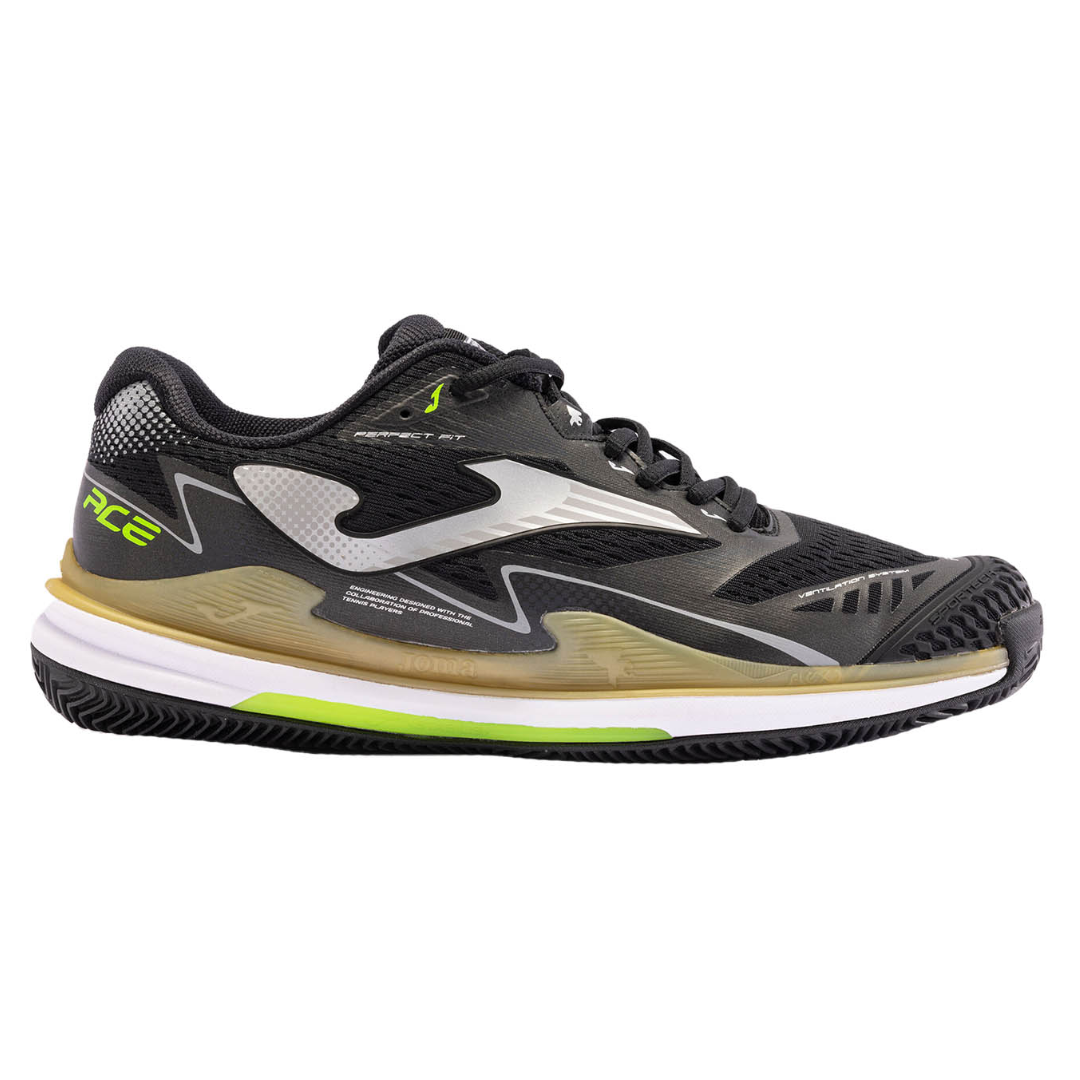 Кроссовки для тенниса мужские Joma Ace Carbon Clay Black/Gold ...